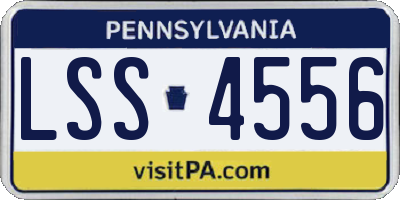 PA license plate LSS4556