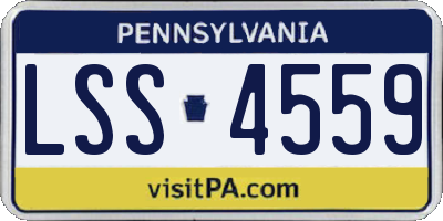 PA license plate LSS4559