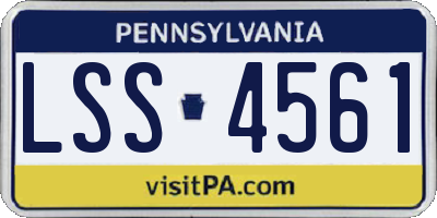 PA license plate LSS4561