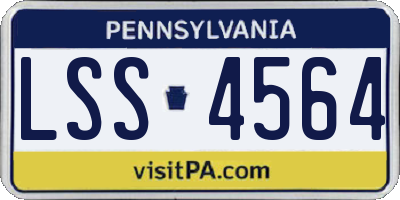 PA license plate LSS4564