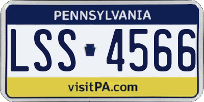 PA license plate LSS4566