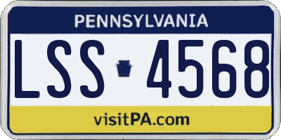 PA license plate LSS4568