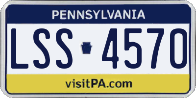 PA license plate LSS4570