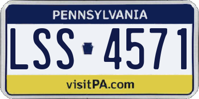 PA license plate LSS4571