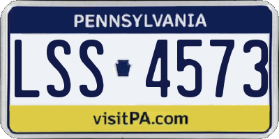 PA license plate LSS4573