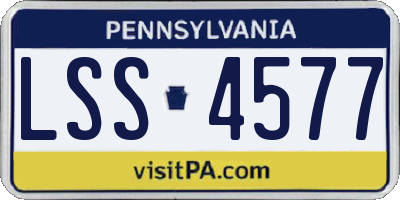 PA license plate LSS4577