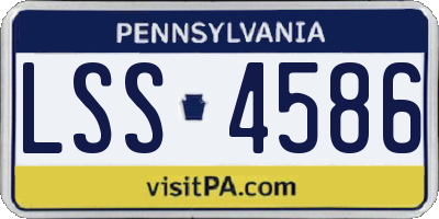 PA license plate LSS4586
