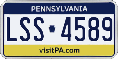 PA license plate LSS4589