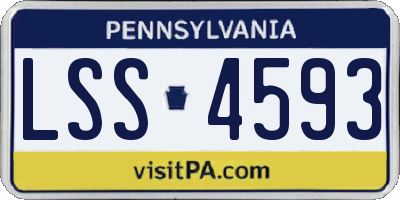 PA license plate LSS4593