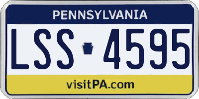 PA license plate LSS4595