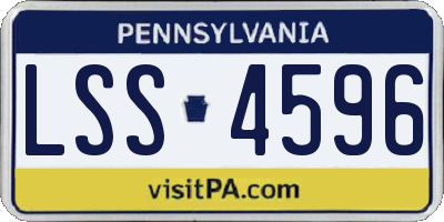 PA license plate LSS4596