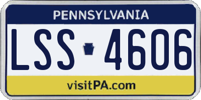 PA license plate LSS4606