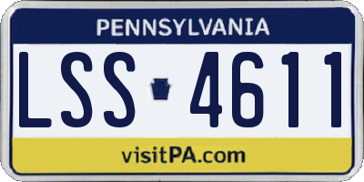 PA license plate LSS4611