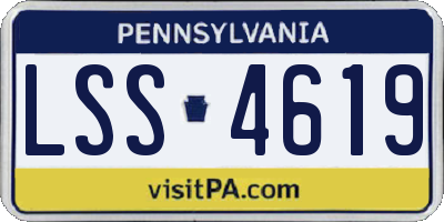 PA license plate LSS4619