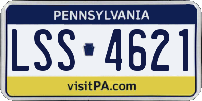 PA license plate LSS4621