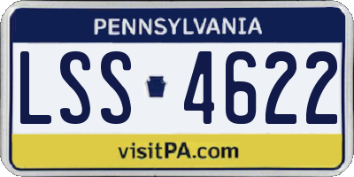 PA license plate LSS4622