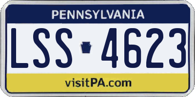 PA license plate LSS4623