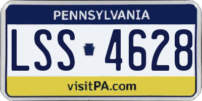 PA license plate LSS4628