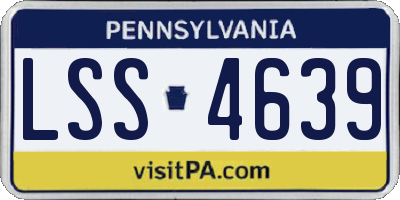 PA license plate LSS4639