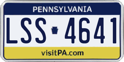 PA license plate LSS4641