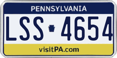 PA license plate LSS4654