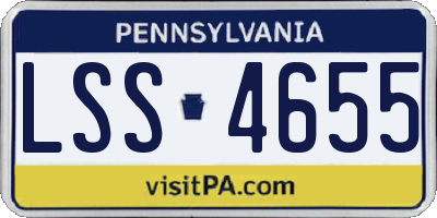 PA license plate LSS4655