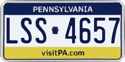 PA license plate LSS4657