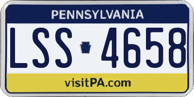 PA license plate LSS4658