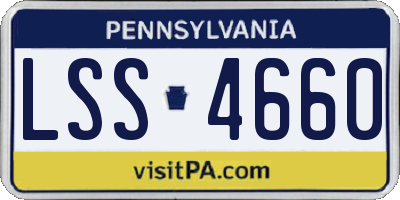 PA license plate LSS4660