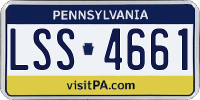 PA license plate LSS4661