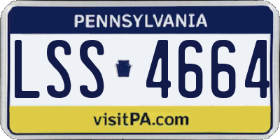 PA license plate LSS4664