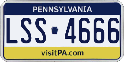 PA license plate LSS4666