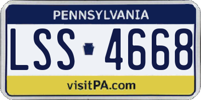 PA license plate LSS4668