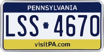 PA license plate LSS4670