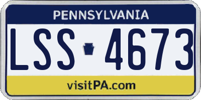 PA license plate LSS4673