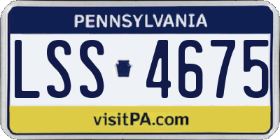 PA license plate LSS4675