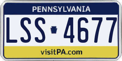 PA license plate LSS4677