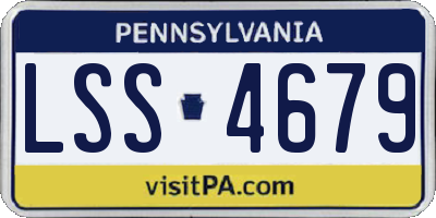 PA license plate LSS4679