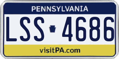 PA license plate LSS4686