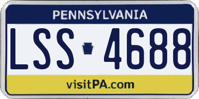 PA license plate LSS4688