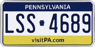 PA license plate LSS4689