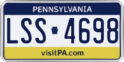 PA license plate LSS4698
