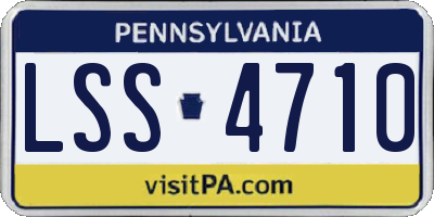 PA license plate LSS4710