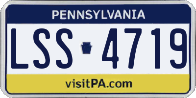 PA license plate LSS4719