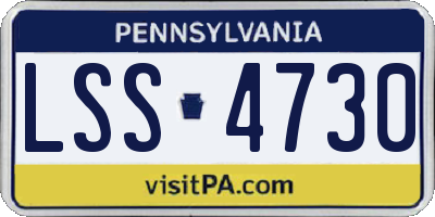 PA license plate LSS4730
