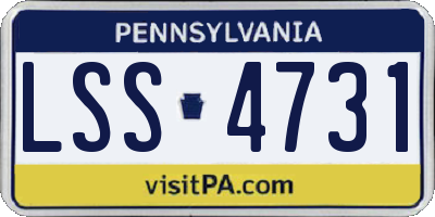 PA license plate LSS4731