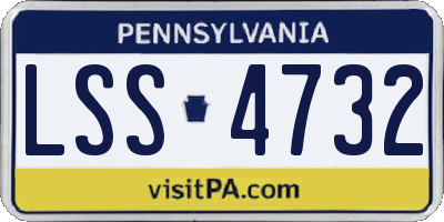 PA license plate LSS4732