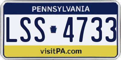 PA license plate LSS4733