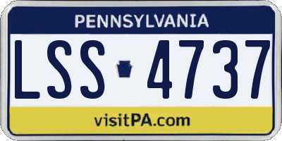 PA license plate LSS4737