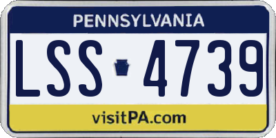 PA license plate LSS4739
